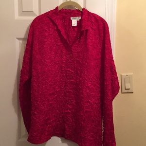 Red blouse from Coldwater Creek size PL